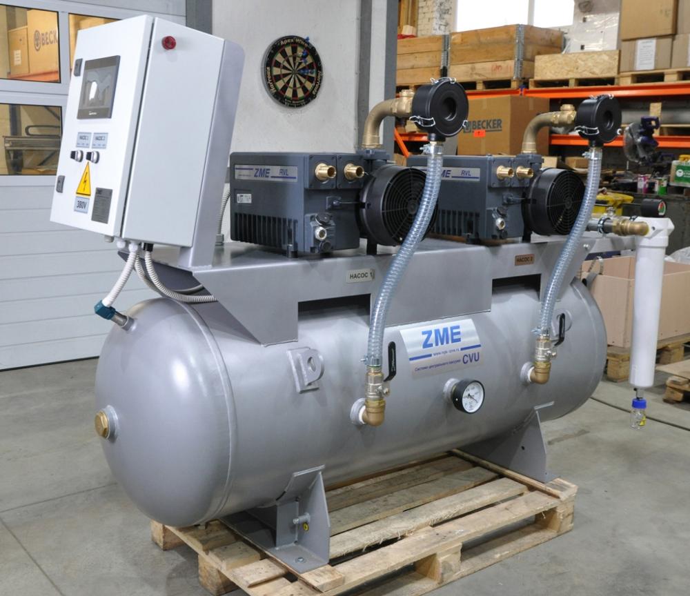 Central vacuum unit CVU 500-100 GDL-Med200A for a medical center in the Moscow region